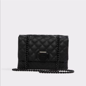 Aldo Menifee Black Velvet Satchel